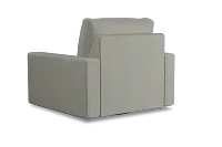 Edgewater Delray Pewter Swivel Chair