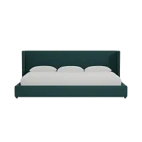 Captiva Joya Green 48" Upholstered Shelter Bed