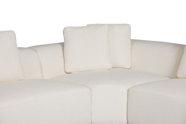 Catalina White Fabric Large Left Chaise Sectional