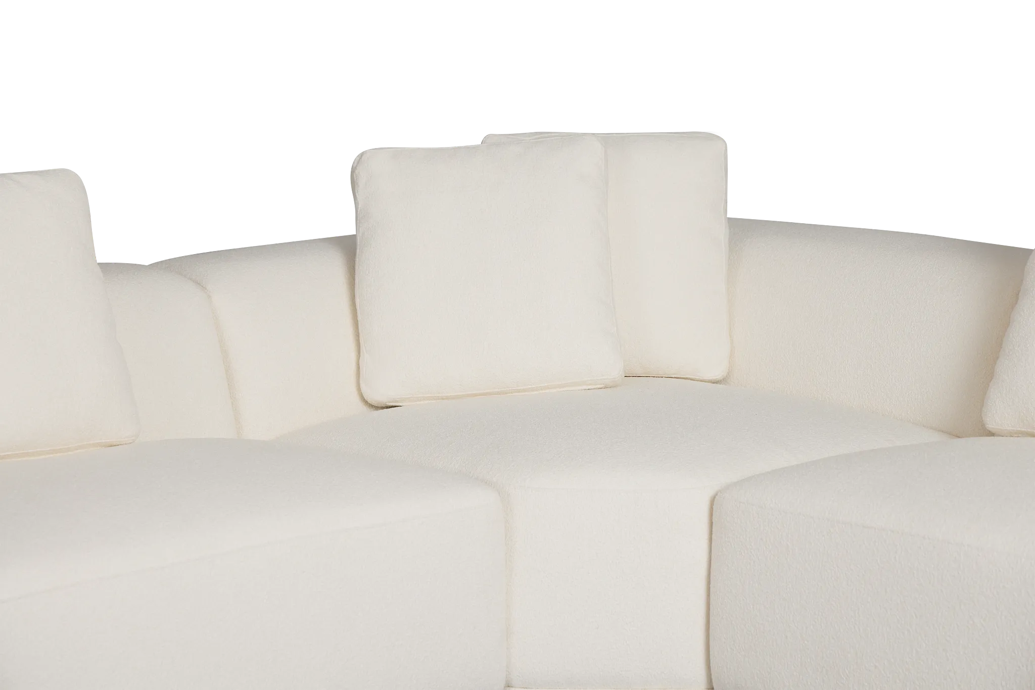 Catalina White Fabric Large Left Chaise Sectional