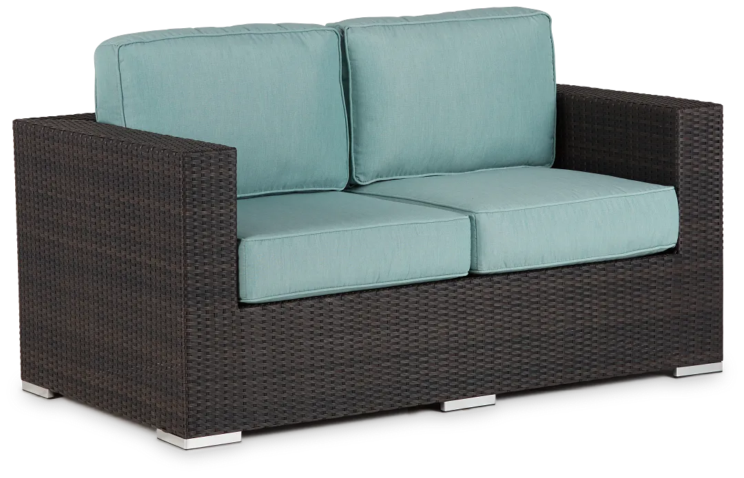Fina Teal Loveseat