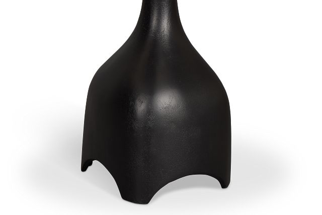 Lital Black Stone Accent Table