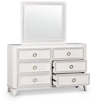 Milan White Youth Dresser & Mirror