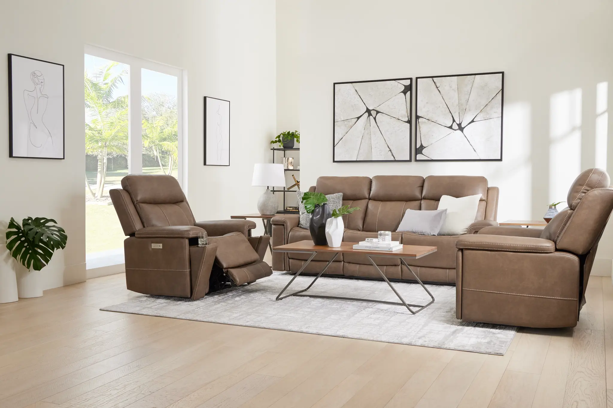 Jayden Brown Micro Power Reclining Sofa Jayden Brown Micro Power Reclining Sofa