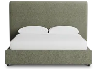 Grayton Sutton Green 54" Upholstered Platform Bed