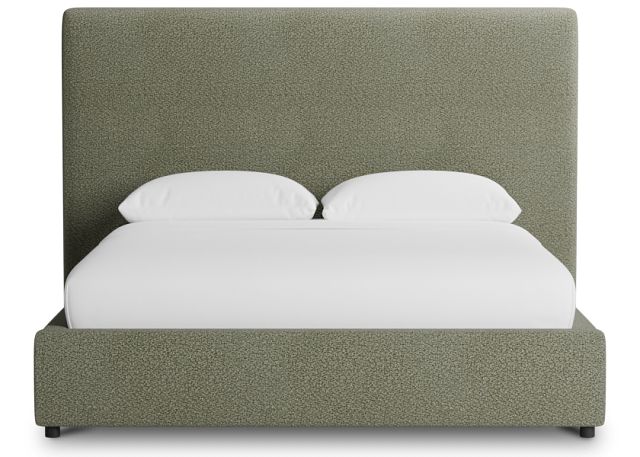 Grayton Sutton Green 54" Upholstered Platform Bed
