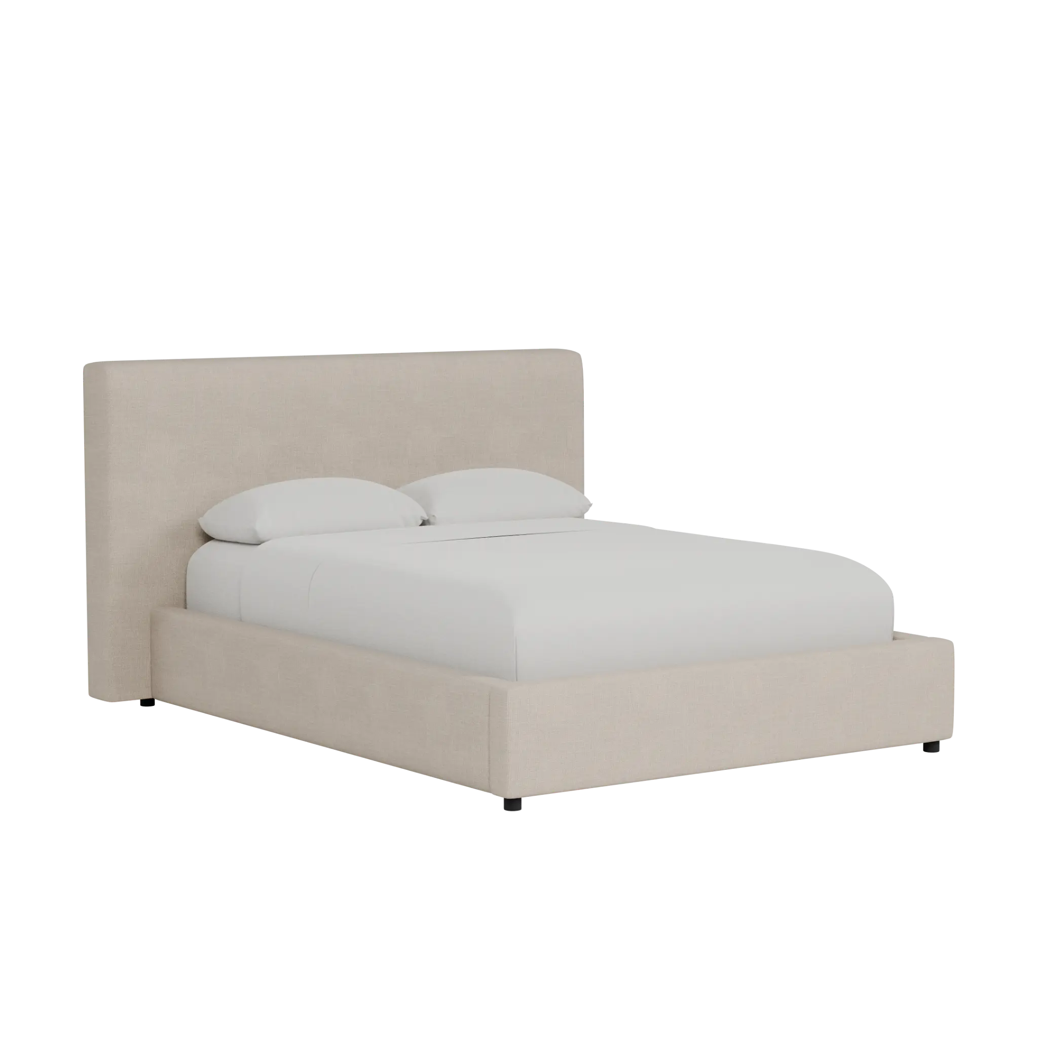 Grayton Linen Beige 44" Upholstered Platform Bed Grayton Linen Beige 44" Upholstered Platform Bed