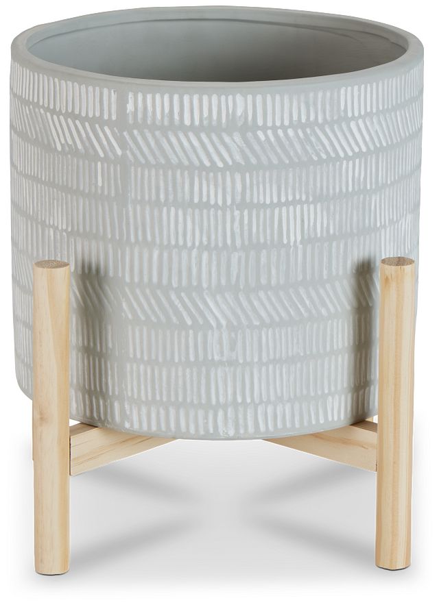 Raine Beige Medium Planter