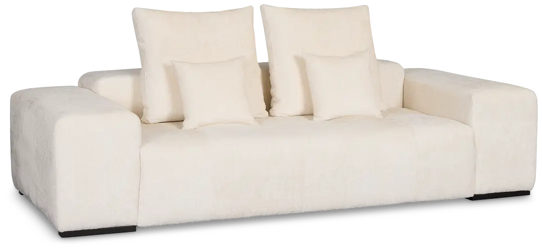 Skylar White Fabric Sofa Skylar White Fabric Sofa