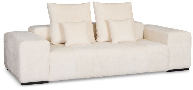 Skylar White Fabric Sofa