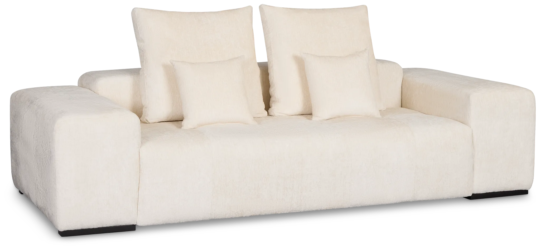 Skylar White Fabric Sofa