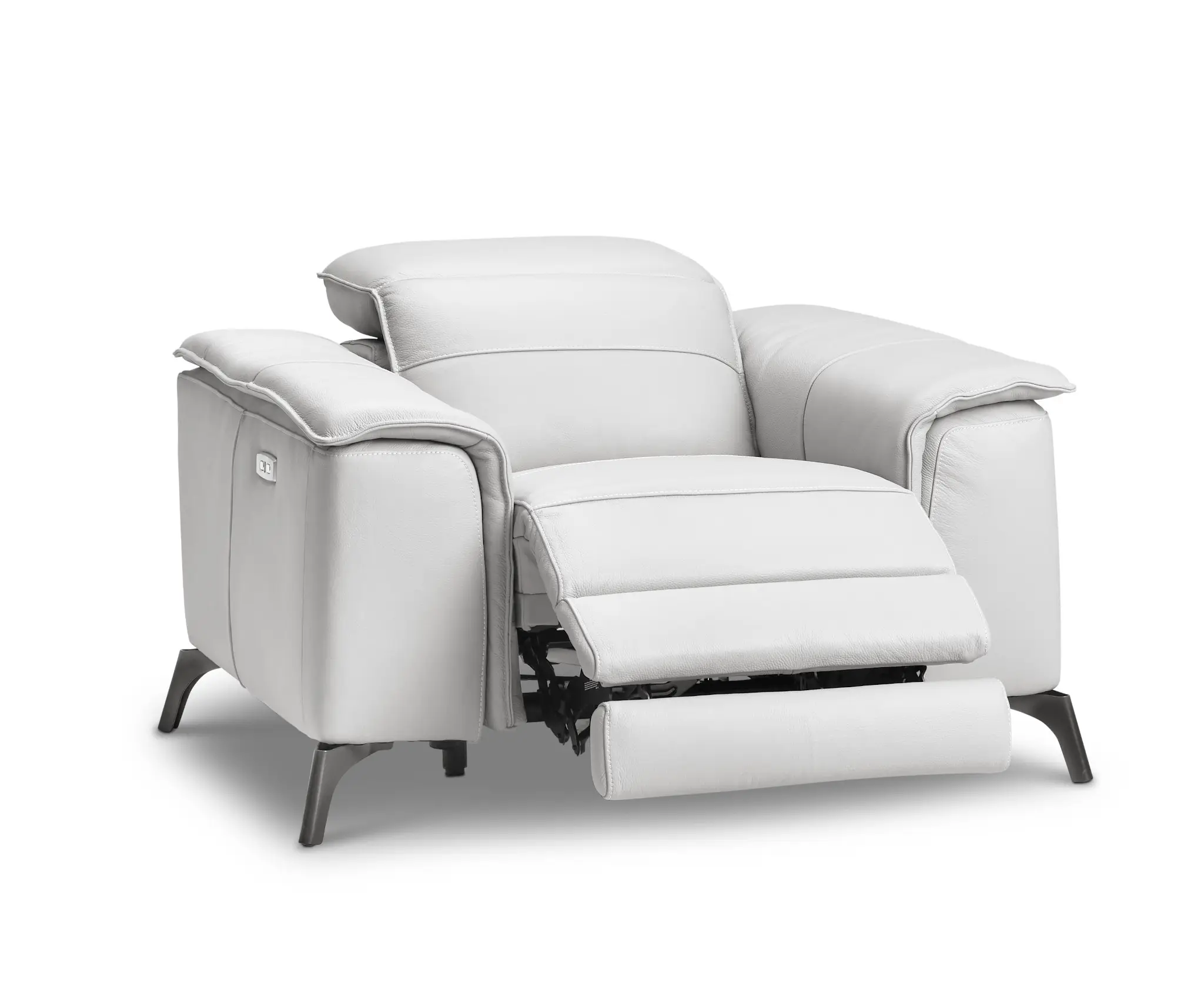 Pearson White Leather Power Recliner With Power Headrest Pearson White Leather Power Recliner With Power Headrest