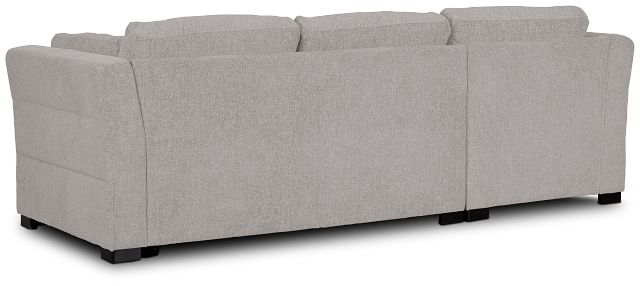 Amber Light Gray Fabric Small Left Chaise Sleeper Sectional