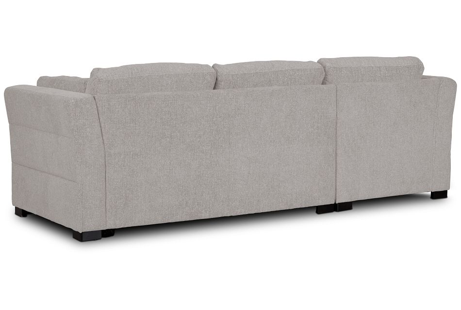 Amber Light Gray Fabric Small Left Chaise Sleeper Sectional