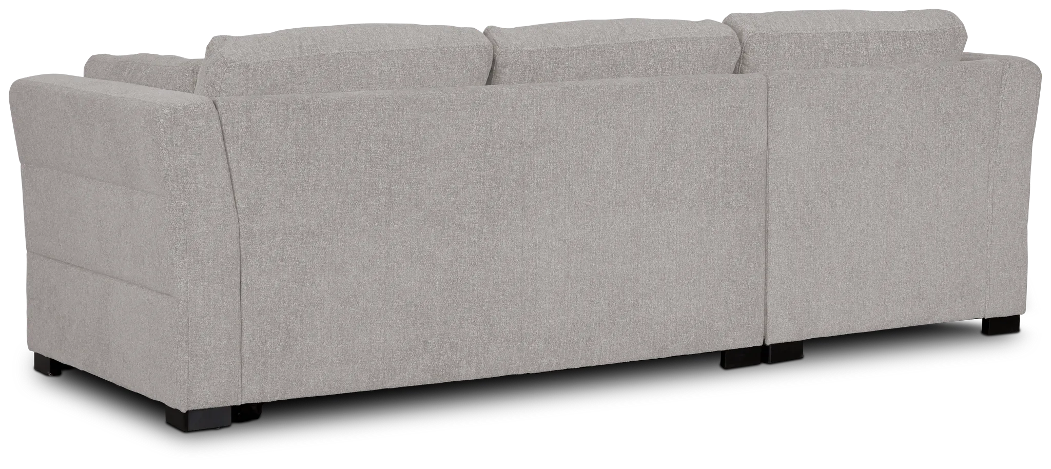 Amber Light Gray Fabric Small Left Chaise Storage Sleeper Sectional