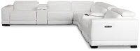 Lombardy White Micro Large Dual Power Reclining Two-arm Sectional