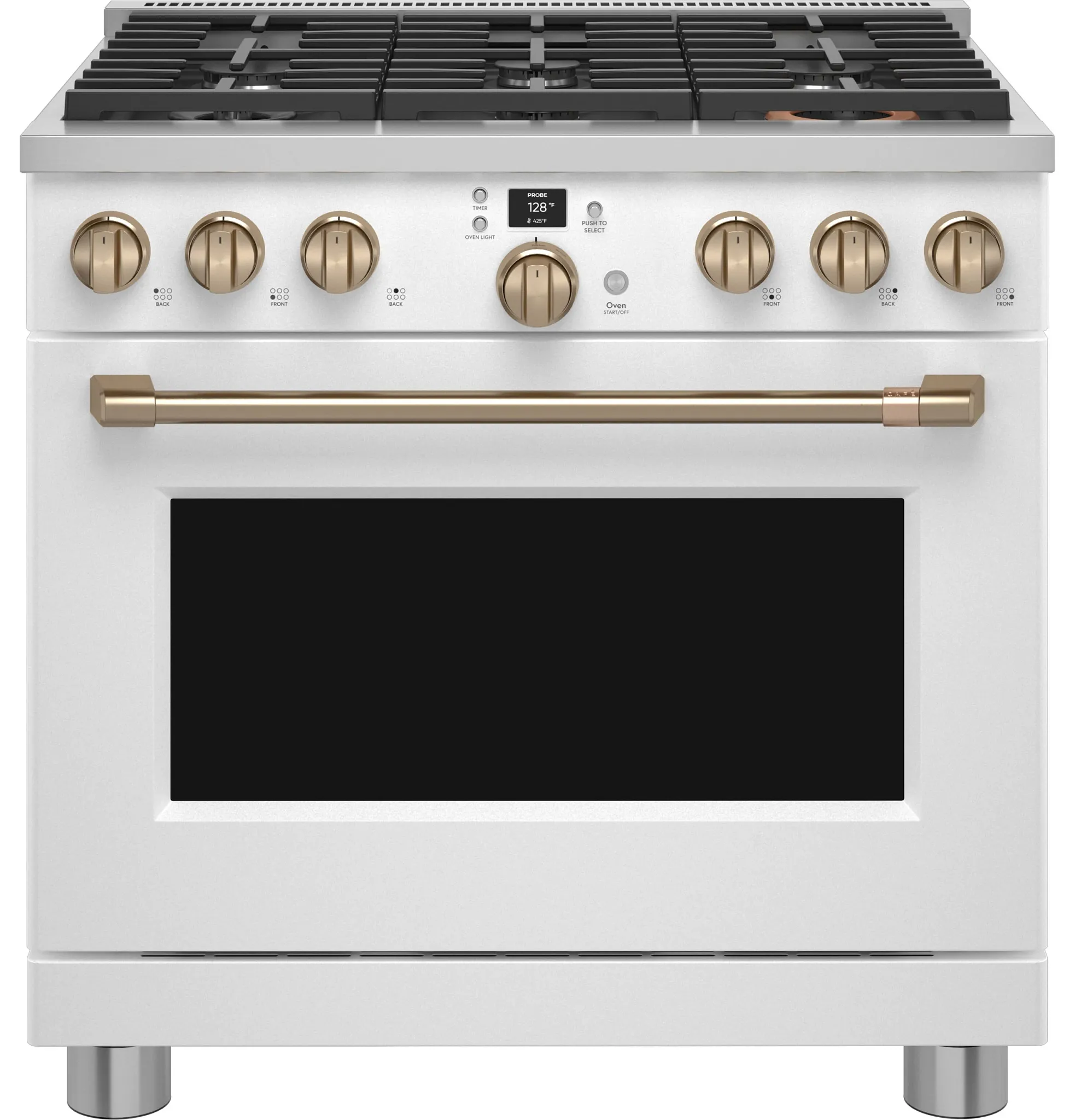 Cafe 366 Series White 36" Dual Fuel Range