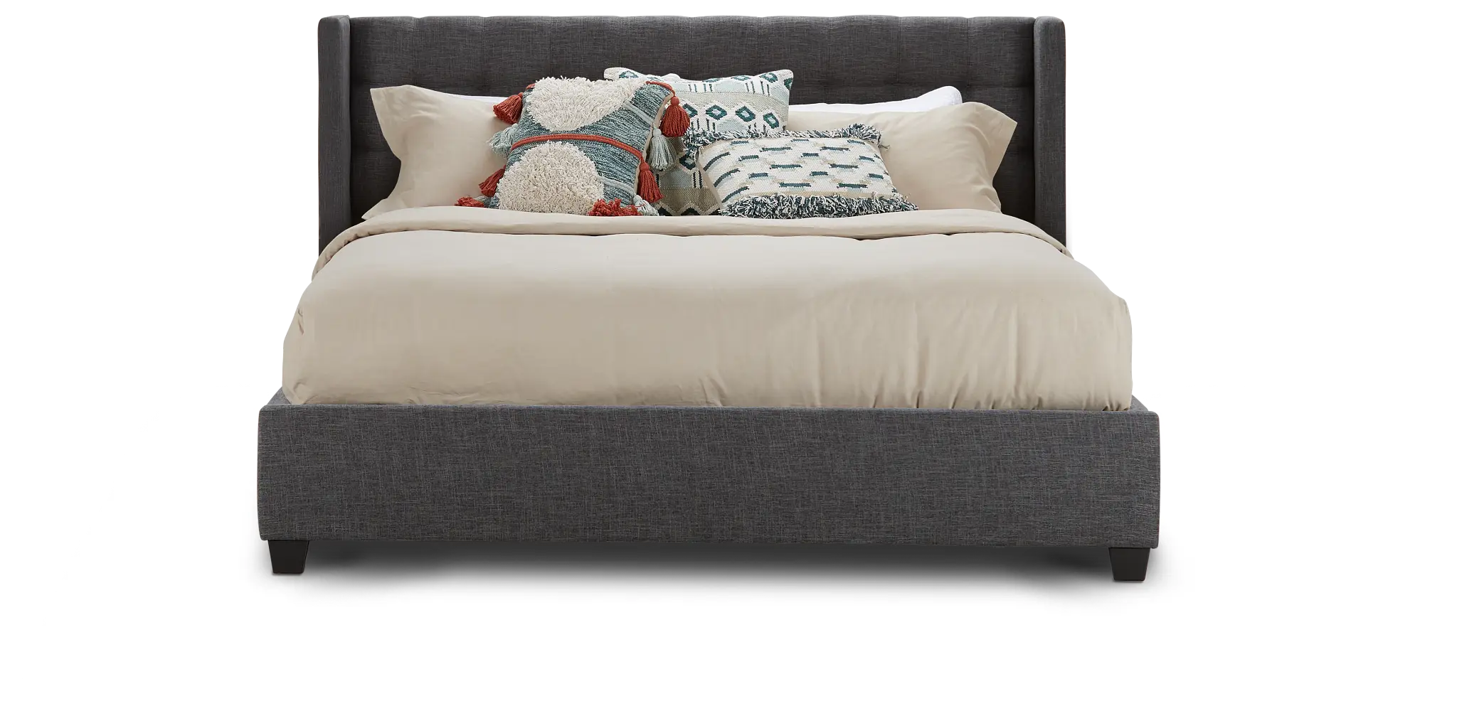 Chatham Dark Gray Low Platform Bed Chatham Dark Gray Low Platform Bed