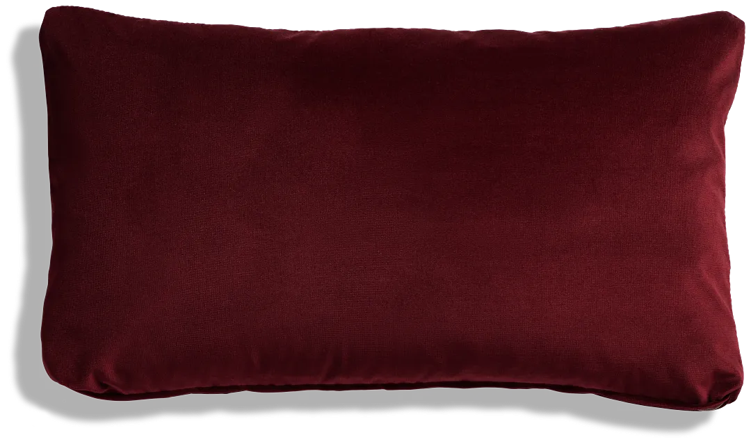 Lauran Red Lumbar Accent Pillow