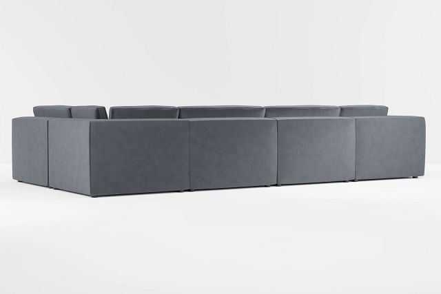 Destin Joya Gray Velvet 8-piece Pit Sectional