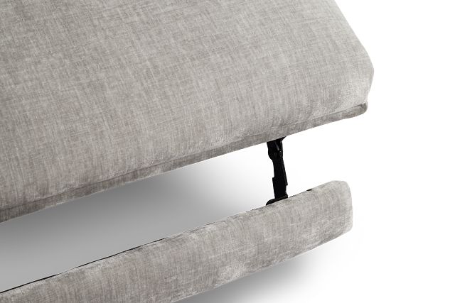 Zuri Gray Velvet Small Two-arm Power Reclining Sectional