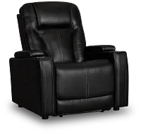 Optimus Black Lthr/vinyl Power Recliner