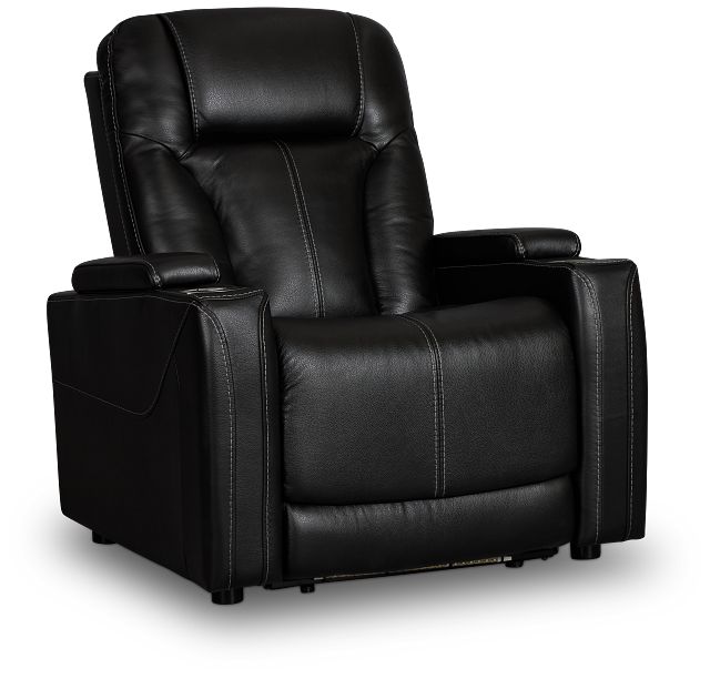 Optimus Black Lthr/vinyl Power Recliner