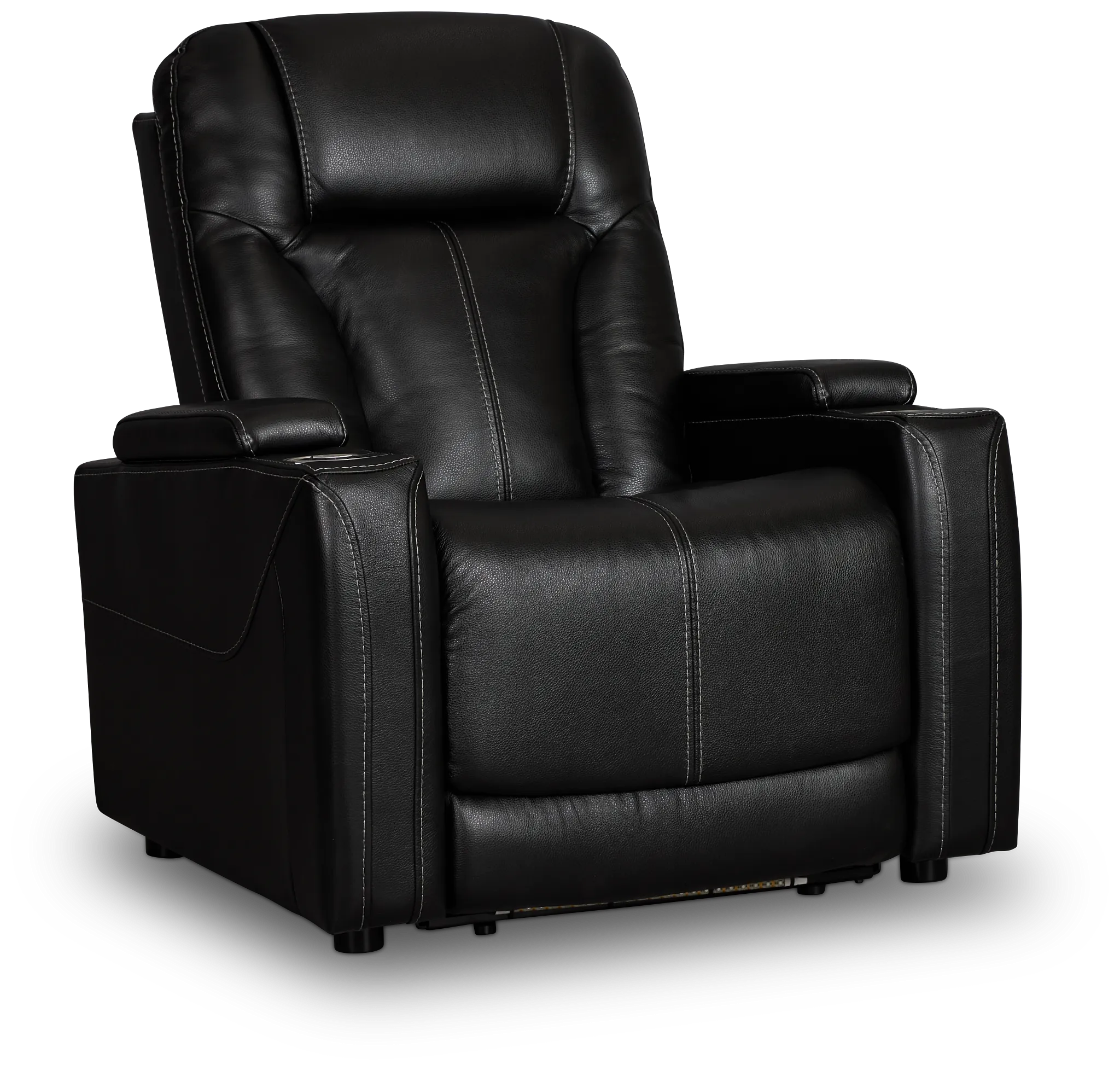 Optimus Black Lthr/vinyl Power Recliner