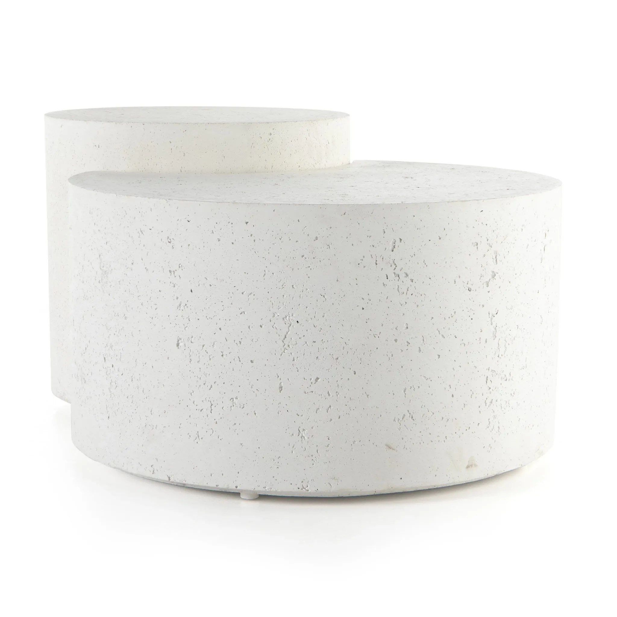 Four Hands Miza White Large Round Coffee Table