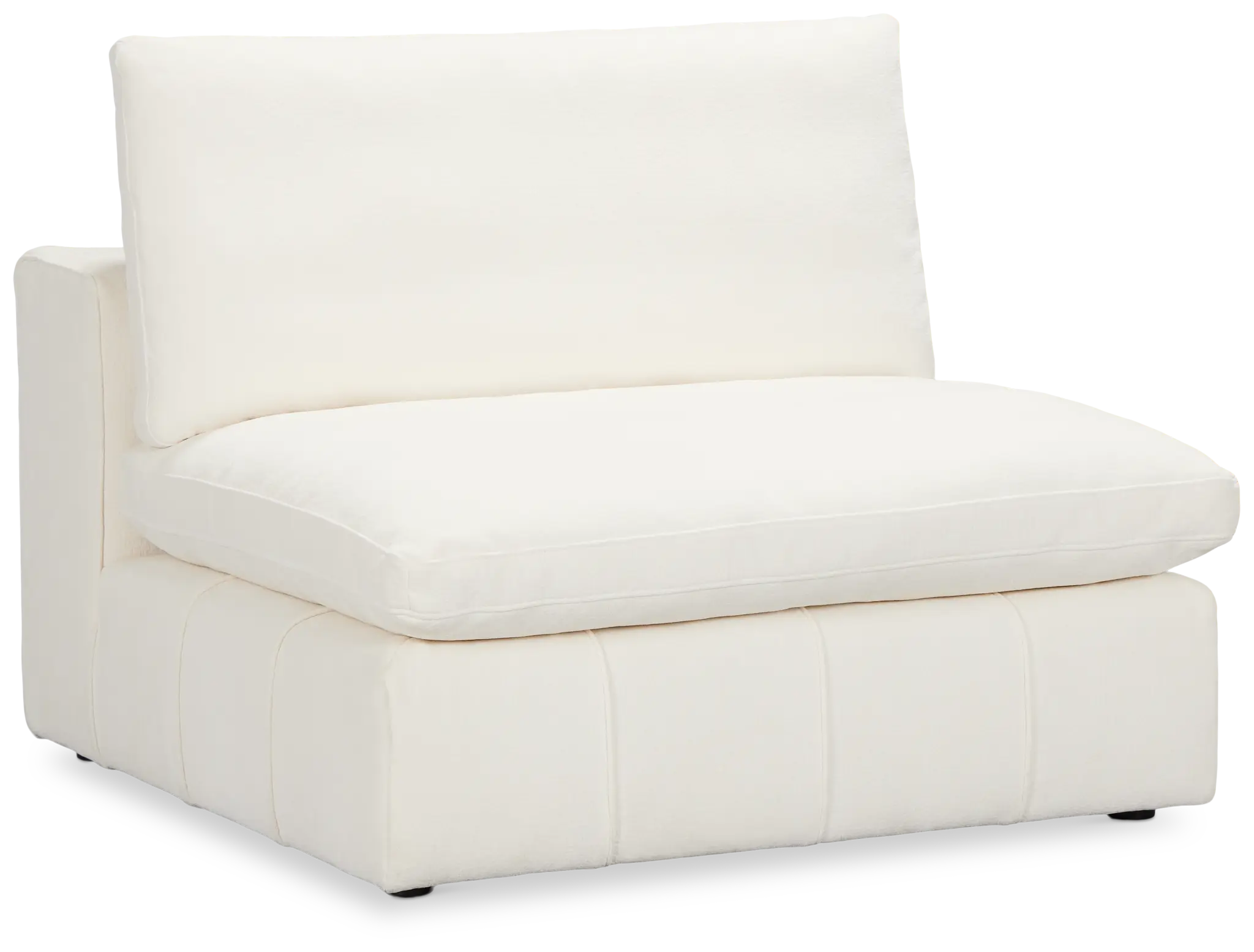 Cruz White Fabric Armless Chair Cruz White Fabric Armless Chair