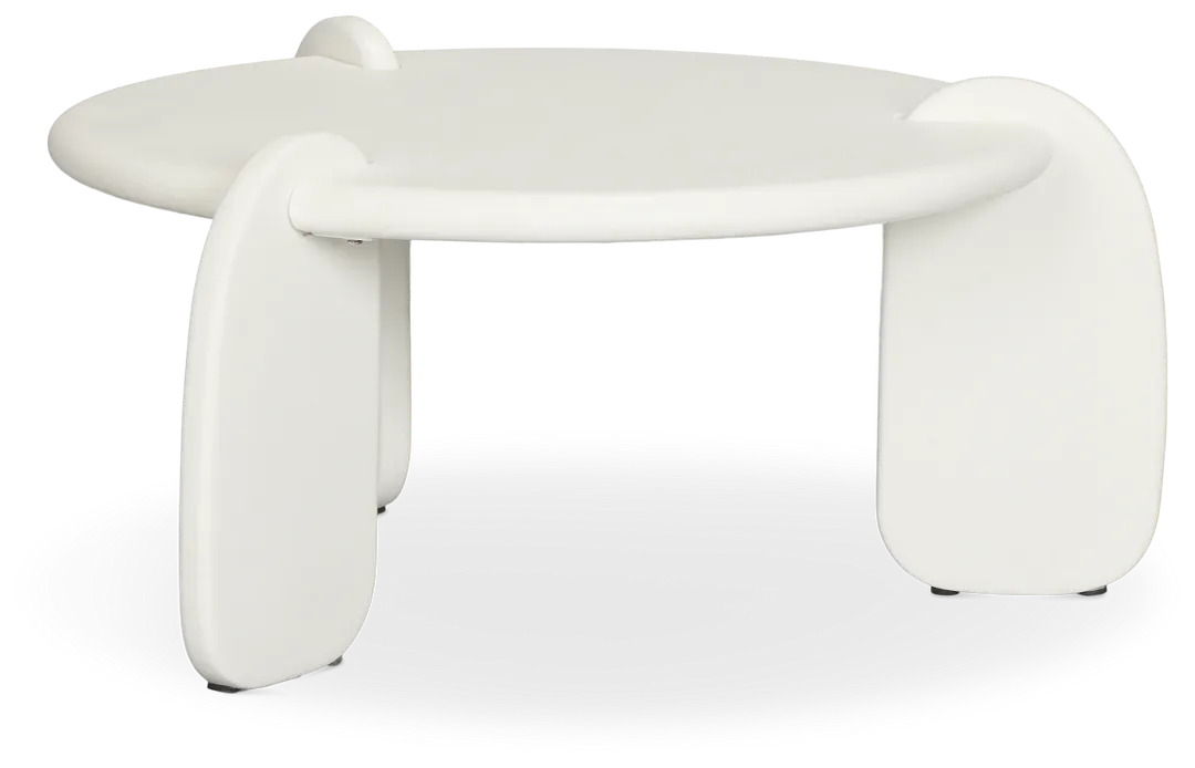 Layla White Round Coffee Table