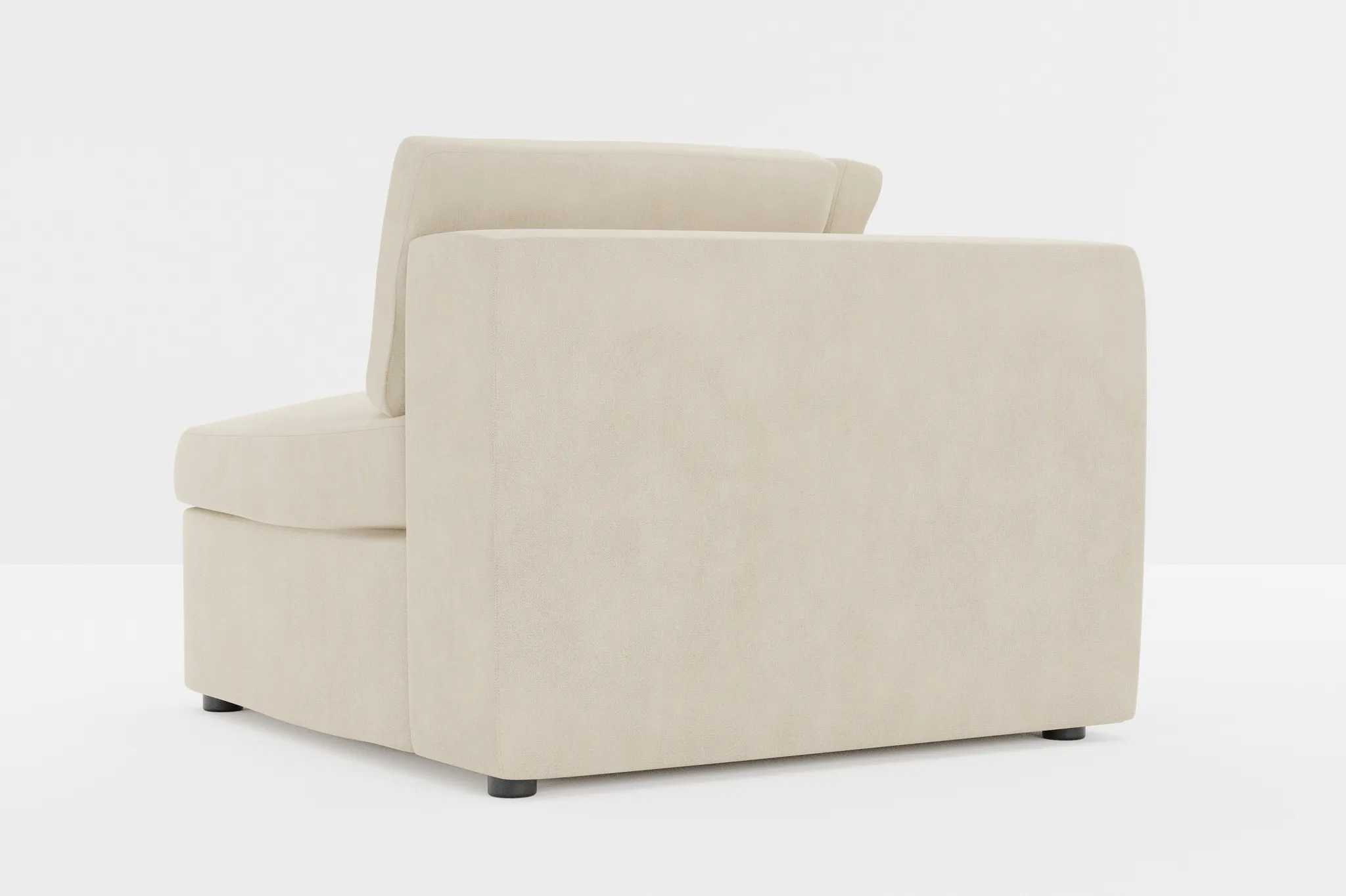 Destin Peyton Beige Fabric Corner Chair