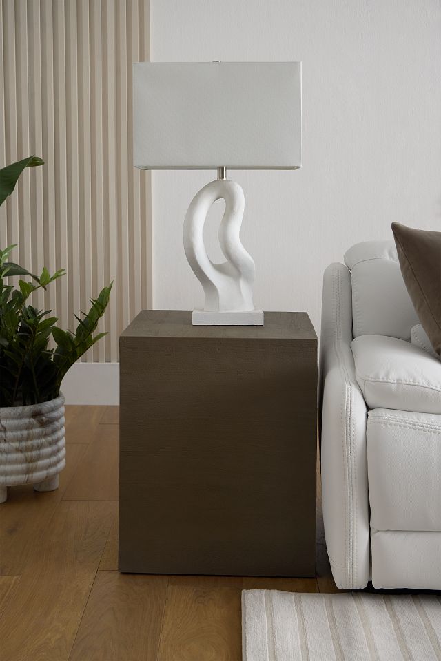 Ray Light Tone Square End Table