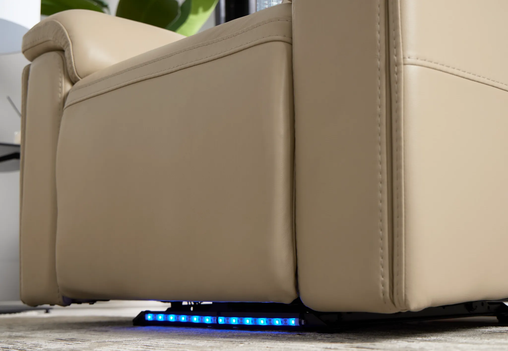 Fallon Beige Lthr/vinyl Power Recliner