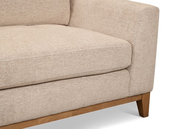 Maisie Light Brown Fabric Left Chaise Sectional
