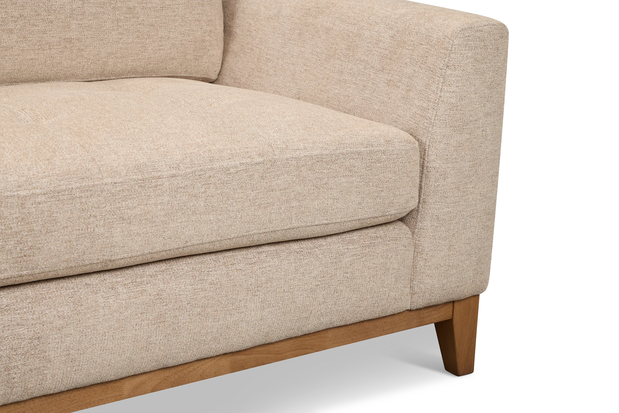 Maisie Light Brown Fabric Left Chaise Sectional