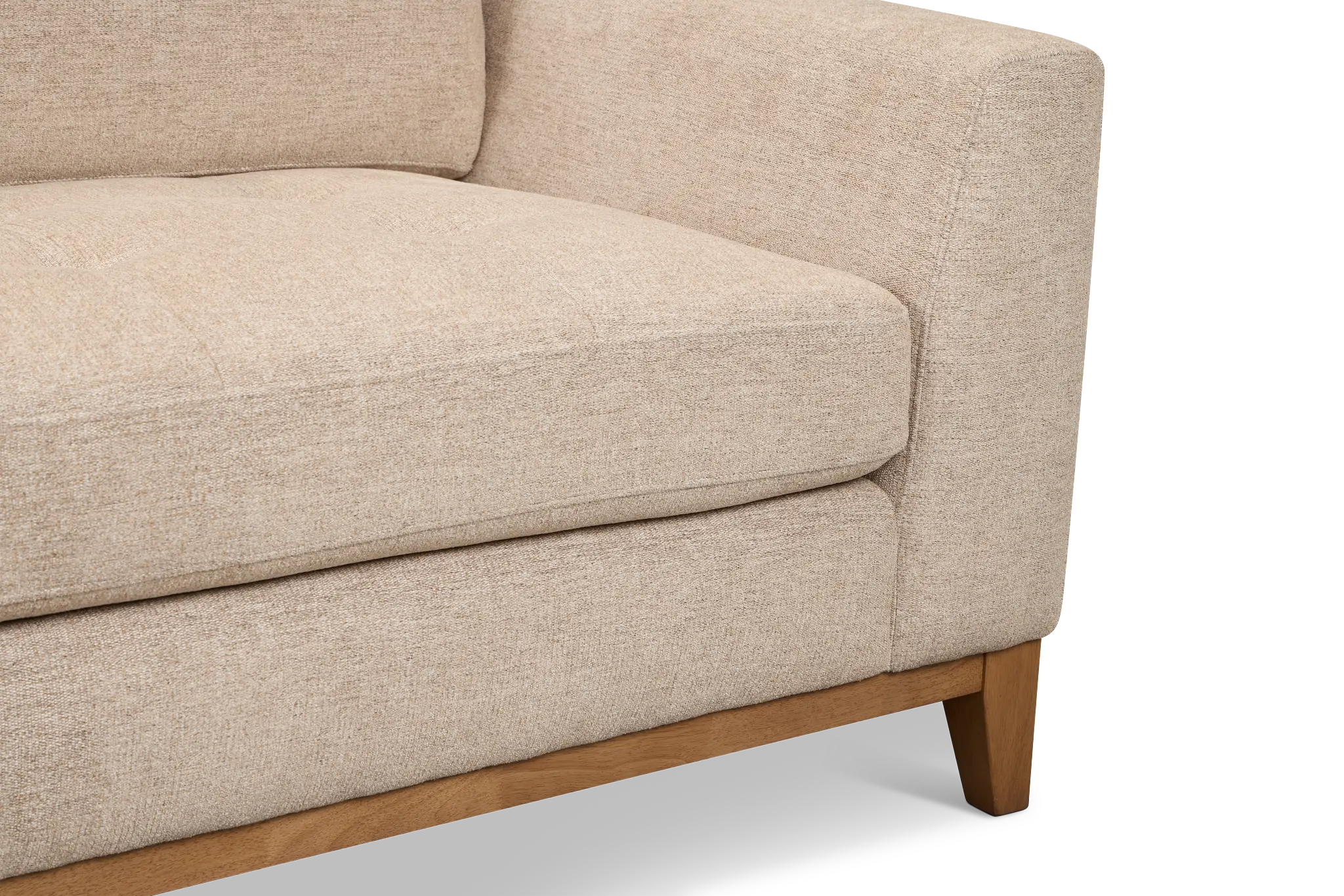 Maisie Light Brown Fabric Left Chaise Sectional Maisie Light Brown Fabric Left Chaise Sectional