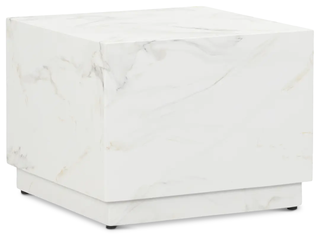 Vilano White Square End Table Vilano White Square End Table