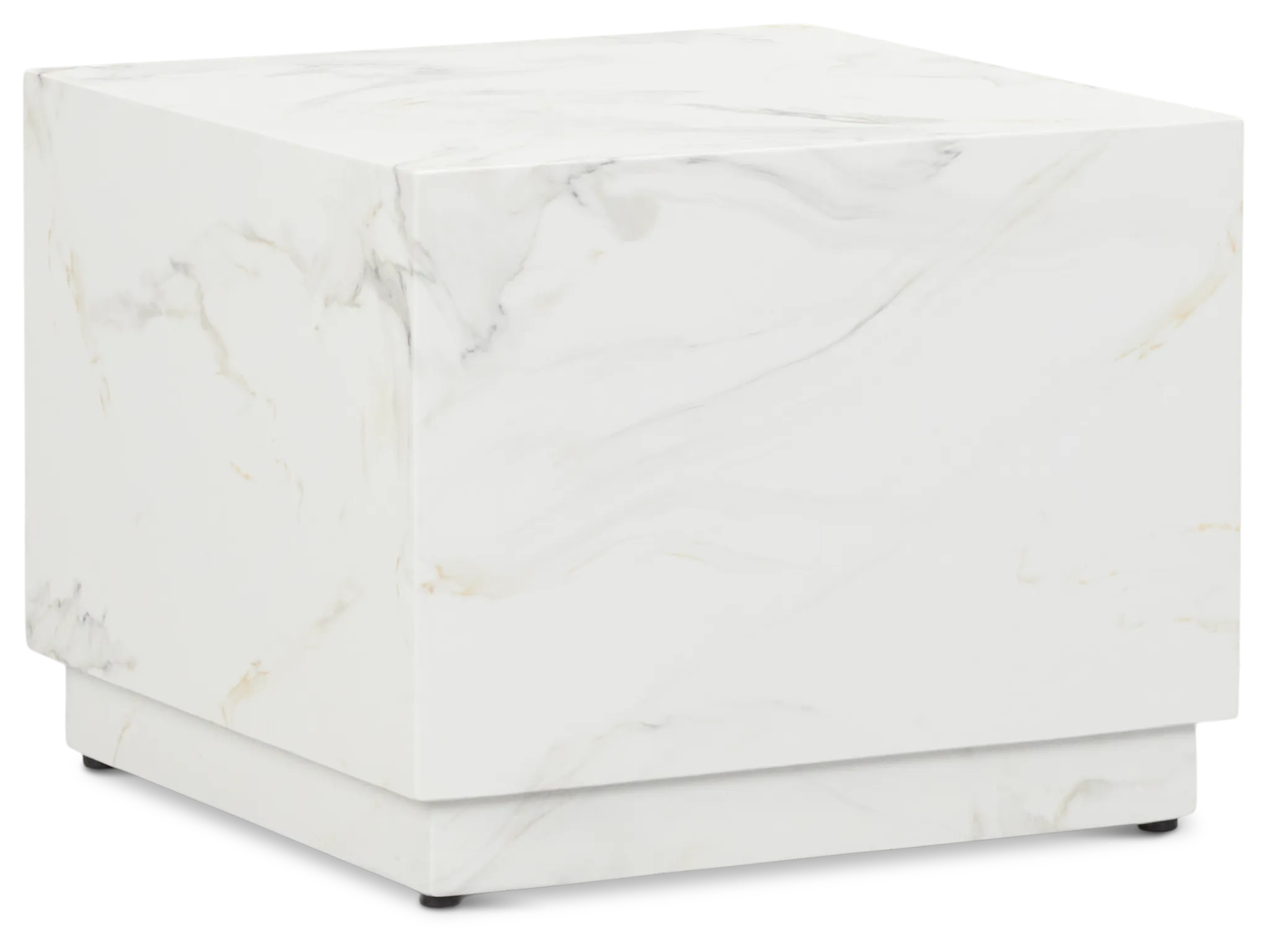 Vilano White Square End Table