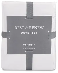 Rest & Renew Tencel White 300 Thread Duvet Set