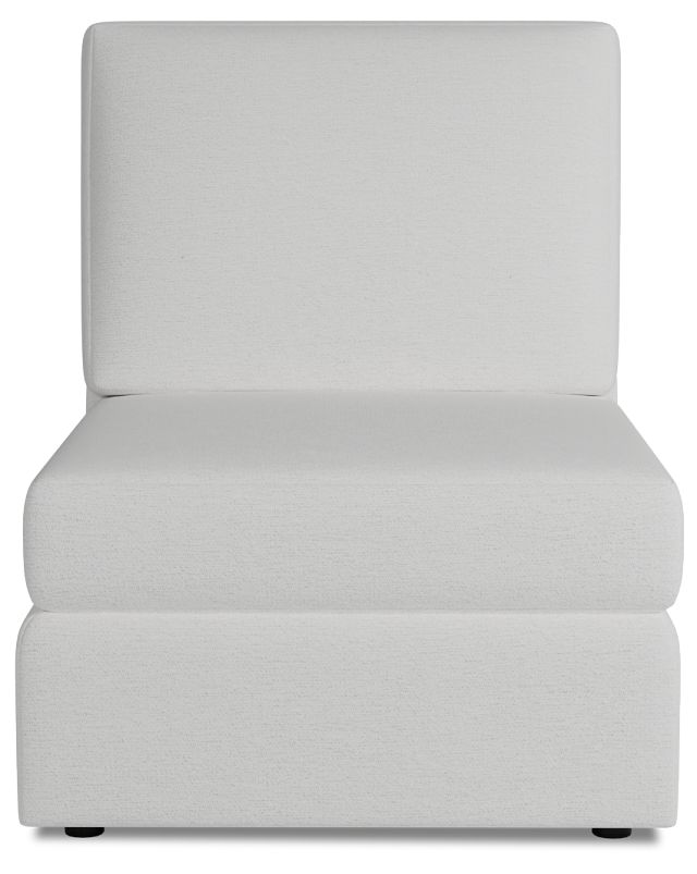 Citymod White Fabric Armless Chair