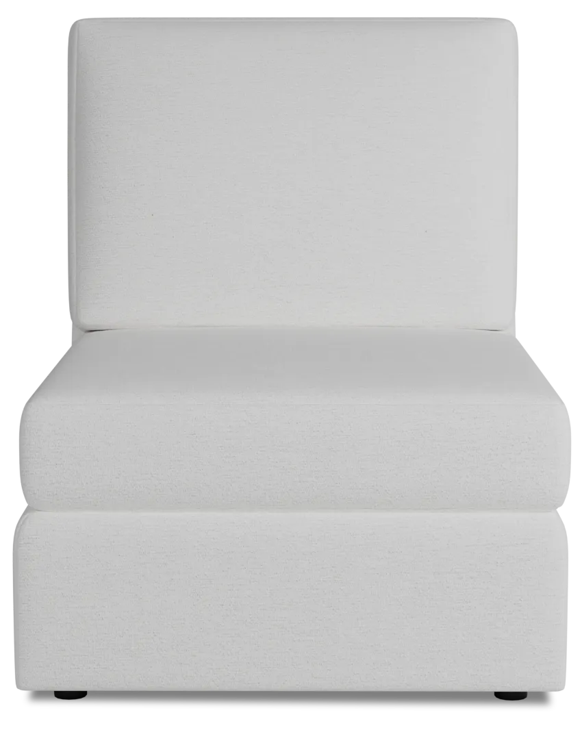 Citymod White Fabric Armless Chair