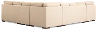 Sinclair Brown Fabric Left Chaise Memory Foam Sleeper Sectional