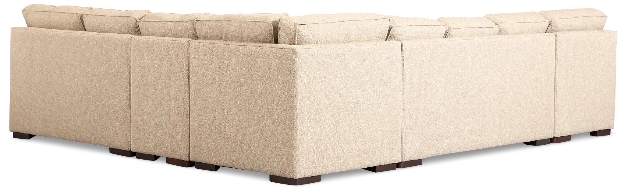 Sinclair Brown Fabric Left Chaise Memory Foam Sleeper Sectional