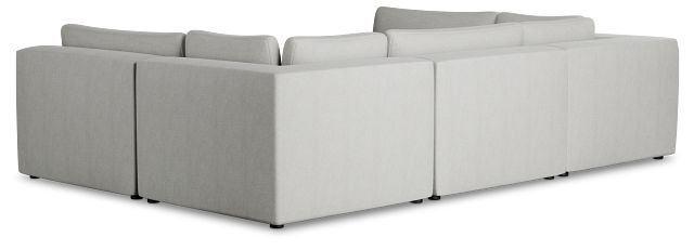 Destin Sutton Gray Fabric 6-piece Pit Sectional