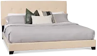 Flagler Beige Uph Panel Bed