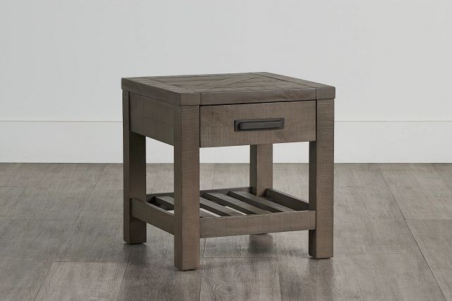 Taryn Gray Square End Table