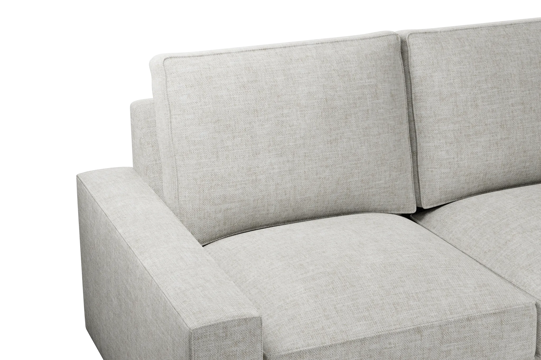 Edgewater Elevation Khaki Small Two-arm Sectional