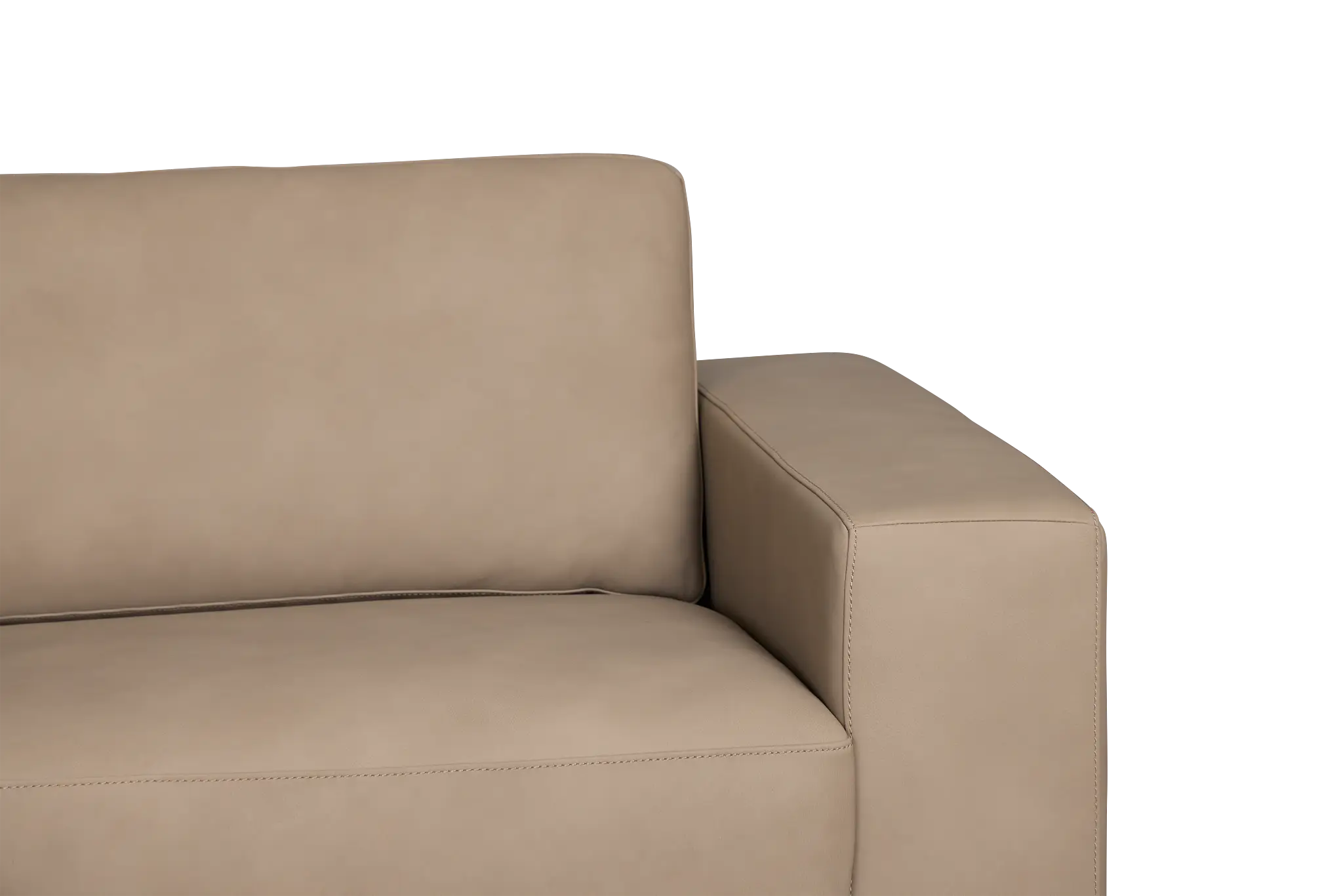 Kellan Taupe Leather Small Two-arm Sectional Kellan Taupe Leather Small Two-arm Sectional