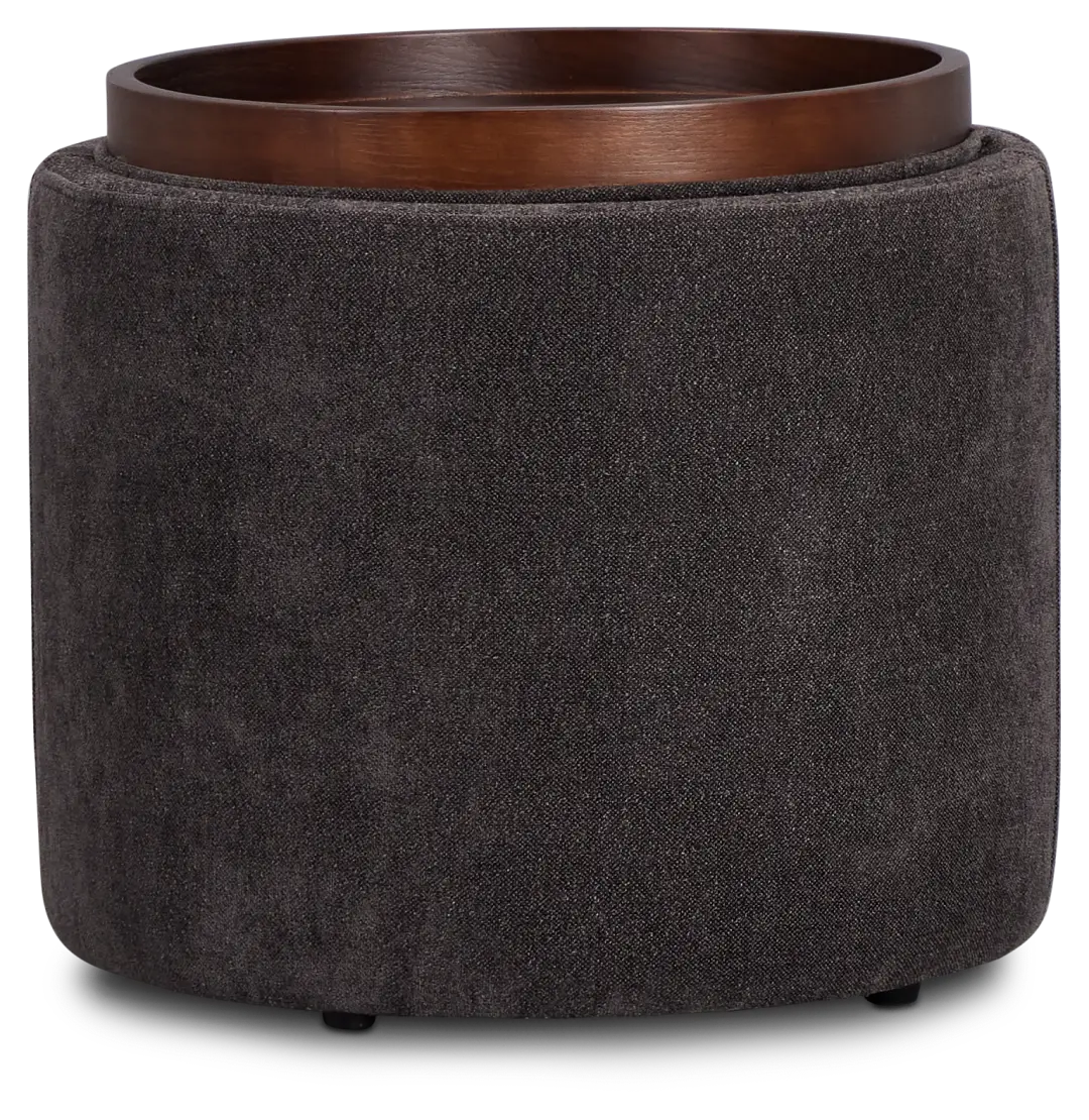 Kristen Dark Gray Small Storage Accent Ottoman Kristen Dark Gray Small Storage Accent Ottoman